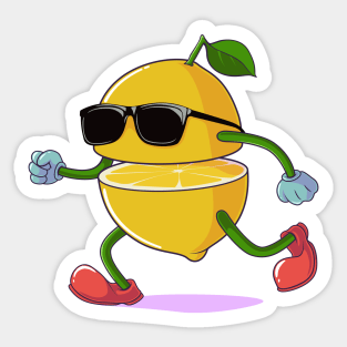 Funny lemon. Sticker